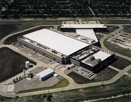 Aerial view of Texas Instruments Campus in Richardson, Texas.