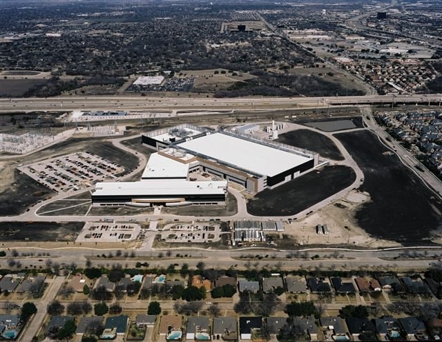 Aerial view of Texas Instruments.
