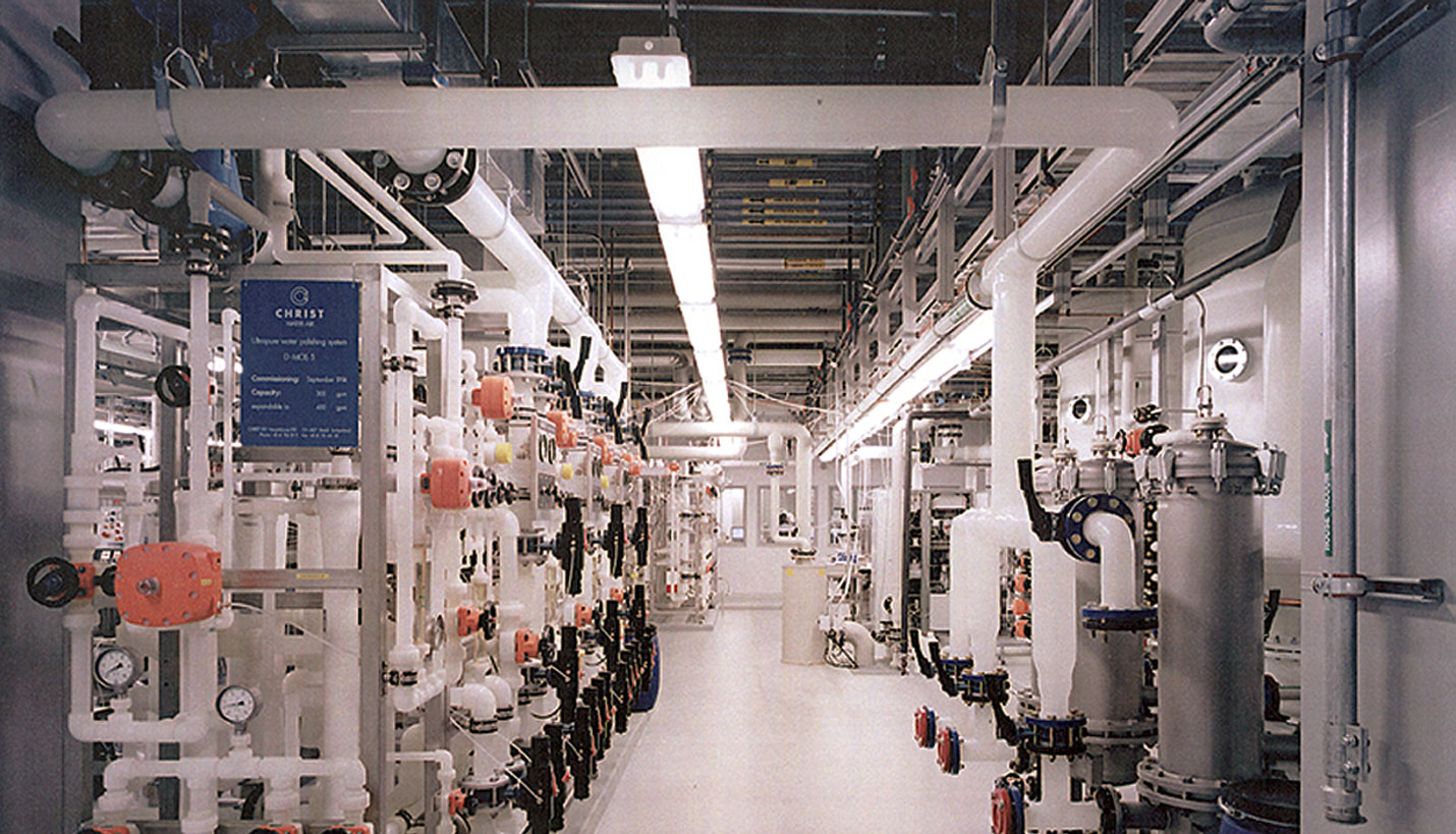 Boiler room in Texas Instruments building. Industrial project by Walker Engineering.